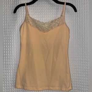 Urban Behavior Light orange tank with lace trim. Size S.